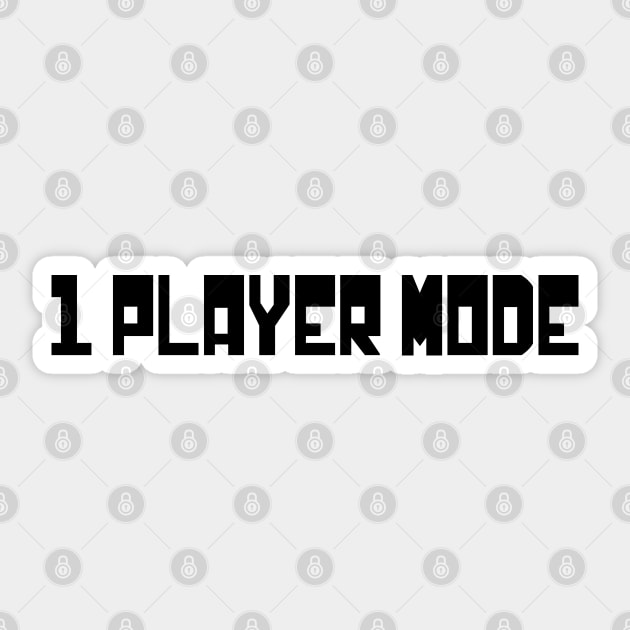 1 PLAYER MODE Sticker by tinybiscuits